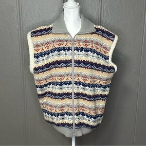 Vintage L’Abeille Fleece Lined Vest